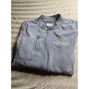 Carhartt Force Scrub Jacket Womens Medium Grey Nightingale College Full Zip